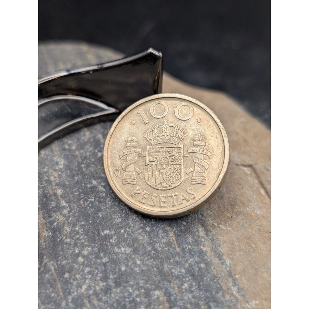 Vintage 1992 Spain 100 Pesetas Coin Juan Carlos I Spanish Crown Coat of Arms